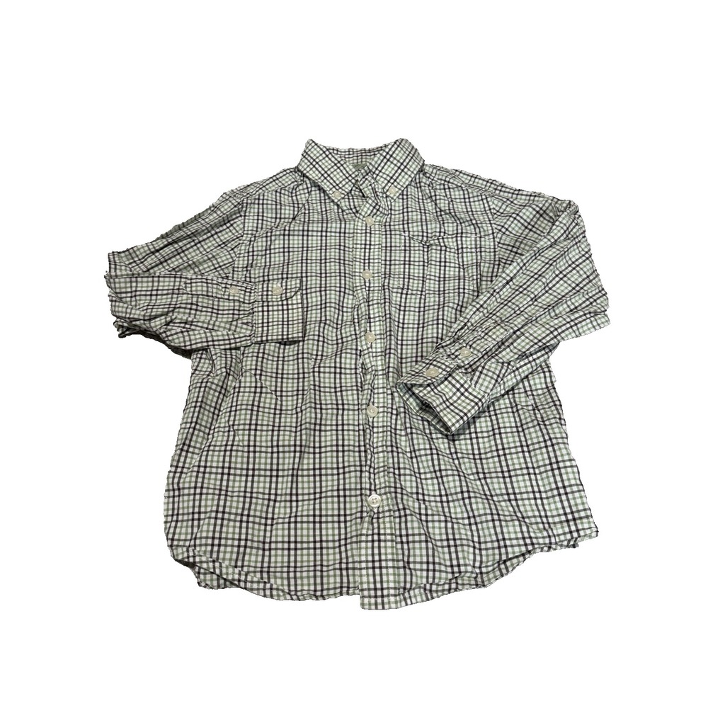 The Childrens Place Linen Button Down Shirt Medium 7/8 100% Cotton